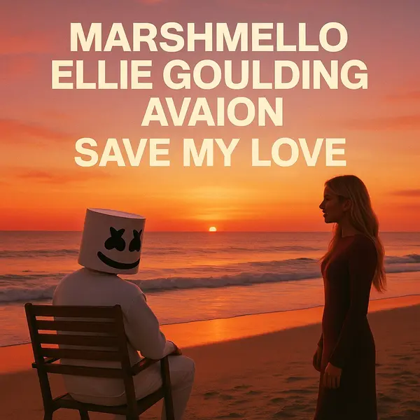 Marshmello, Ellie Goulding, AVAION - Save My Love Ringtone Download Cover Art